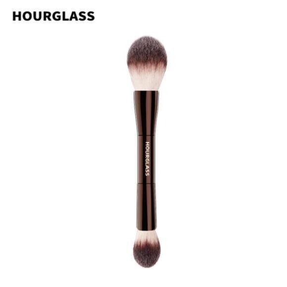 Hourglass Makeup Brush- No.18 Veil Powder Brush Soft Fiber Hair Double Head - Picture 1 of 7